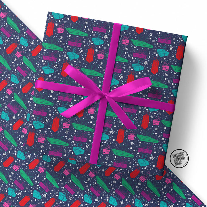 Christmas Pressie Gift Wrap (Folded Sheet)