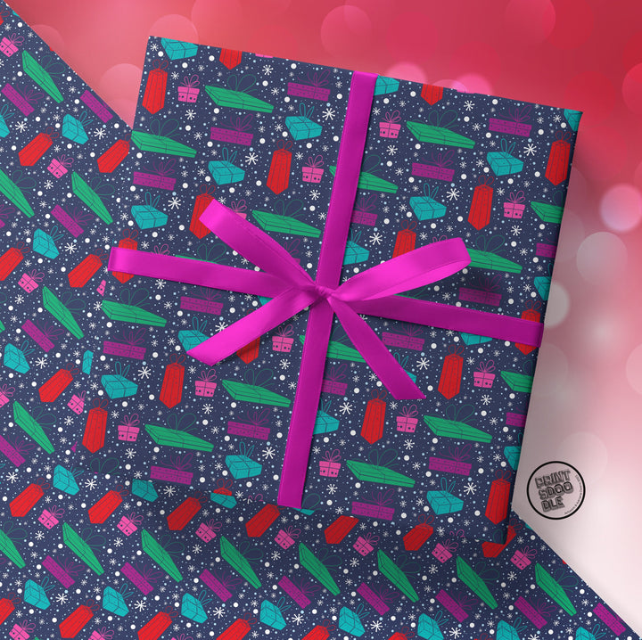 Christmas Pressie Gift Wrap (Folded Sheet)